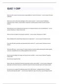 QUIZ 1 CBP Exam Study Guide With Correct Answers&period;