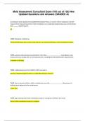 Mold Assessment Consultant Exam &lpar;100 out of 100&rpar; New Updated Questions and Answers &lpar;GRADED A&rpar;