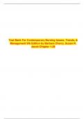 Test Bank For Contemporary Nursing Issues&comma; Trends&comma; & Management 9th Edition by Barbara Cherry&comma; Susan R&period; Jacob Chapter 1-28