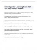 Boiler Operator Licensing Exam 2024 with 100&percnt; correct answers