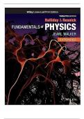 Test Bank For Fundamentals of Physics, Extended 12th Edition by David Halliday||ISBN NO:10,1119773512||ISBN NO:13,978-1119773511||All Chapters||Complete Guide A+