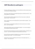 CBP Bloodborne pathogens Practice Exam With Accurate Answers&period;