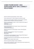 UAMS PHARM EXAM 1 2024 QUESTIONS WITH 100&percnt; CORRECT SOLUTIONS&excl;&excl;