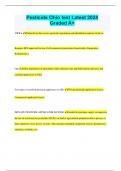 Pesticide Ohio test Latest 2024  Graded A&plus;