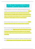 Study Guide Questions &lpar;LA Steam Engineer License Exam&rpar; Rated A&plus;