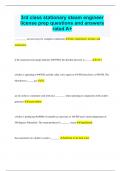 3rd class stationary steam engineer license prep questions and answers  rated A&plus;