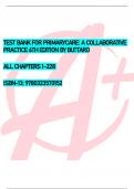 TEST BANK FOR PRIMARY CARE: A COLLABORATIVE  PRACTICE 6TH EDITION BY BUTTARO    ALL CHAPTERS 1-228    ISBN-13: 9780323570152