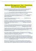 Walmart Management&colon; Test 1 Questions And Correct Answers