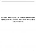 TEST BANK FOR MATERNAL CHILD NURSING 3RD EDITION BY EMILY S.MCKINNEY |ALL CHAPTERS| COMPLETE QUESTIONS AND ANSWERS (A+).
