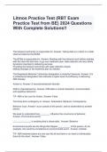 Litmos Practice Test &lpar;RBT Exam Practice Test from BE&rpar; 2024 Questions With Complete Solutions&excl;&excl;