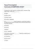 Texas Promulgated Contracts-CHAMPIONS STUDY exam with verified solutions