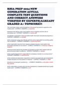 RHIA PREP 2024 NEW GENERATION ACTUAL COMPLETE TEST QUESTIONS AND CORRECT ANSWERS VERIFIED BY EXPERTS-ALREADY GRADED A&plus; TOPSCORE&excl;&excl;&excl;