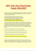 BSN 266- Hesi Final Study Guide 2024/2025