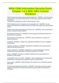 WGU C836 Information Security Exam Chapter 1-6 &vert;&vert; With 100&percnt; Correct Solutions