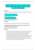2024 RN HESI Exit Exam New Latest Actual  Exam with All 150 Questions&comma; 100&percnt; Correct  Answers&comma; and Rationale