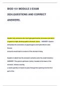 BIOD 151 MODULE 3 EXAM  2024&comma;QUESTIONS AND CORRECT  ANSWERS&period;