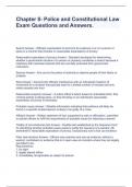 Chapter 8- Police and Constitutional Law Exam Questions and Answers&period;