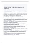 MIE 201 Final Exam Questions and Answers 100% correct