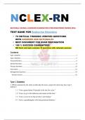 NCLEX-RN {NATIONAL COUNCIL LICENSURE EXAMINATION [FOR] REGISTERED NURSES (RN)} TEST BANK FOR Endocrine Disorders |NCLEX-RN QUESTIONS WITH ANSWERS AND RATIONALES