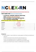NCLEX-RN {NATIONAL COUNCIL LICENSURE EXAMINATION [FOR] REGISTERED NURSES (RN)} TEST BANK FOR  Maternal Child Health |NCLEX-RN QUESTIONS WITH ANSWERS AND RATIONALES
