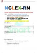 NCLEX-RN {NATIONAL COUNCIL LICENSURE EXAMINATION [FOR] REGISTERED NURSES (RN)} TEST BANK FOR  Genitourinary Disorders |NCLEX-RN QUESTIONS WITH ANSWERS AND RATIONALES