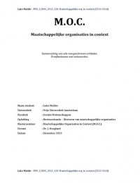 Artikelen samenvatting Maatschappelijke Organisaties in Context - M.O.C. - VU Bestuurskunde