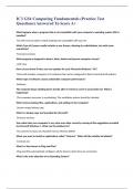 IC3 GS4 Computing Fundamentals &lpar;Practice Test Questions&rpar; Answered To Score A&plus;
