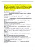 Comprehensive Exam-KY Life & Health &lpar;164 questions to pass the "Comprehensive Exam" you need get 90&percnt; to pass 1 General Insurance 15 2 Life Basics 8 3 3 Types of Policies and Riders 15 4 Life Policy Provisions and Options 15 5 Annuities 6 6 Markets a