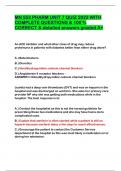 MN 553 PHARM UNIT 7 QUIZ 2023 WITH COMPLETE QUESTIONS & 100 &percnt; CORRECT & detailed answers graded A&plus;