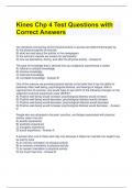 Kines Chp 4 Test Questions with Correct Answers 