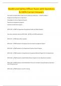 Health and Safety Officer Exam with Questions & 100&percnt; Correct Answers
