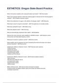 ESTHETICS&colon; Oregon State Board Practice Exam 2024&sol;2025 Questions With Verified Solutions&period;
