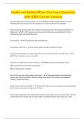 Health and Safety Officer Cert Exam Questions with 100&percnt; Correct Answers