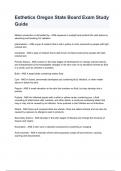 Esthetics Oregon State Board Exam Study Guide 2024&sol;2025 Questions & Verified Solutions&period;