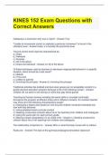 KINES 152 Exam Questions with Correct Answers 