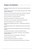 Oregon Law Esthetics Exam 2024&sol;2025 Questions & Answers Already A&period;