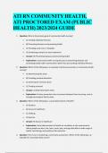 ATI RN COMMUNITY HEALTH,  ATI PROCTORED EXAM (PUBLIC  HEALTH) 2023/2024 GUIDE