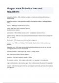 Oregon state Esthetics laws and regulations Exam 2024&sol;2025 Questions & Answers Already Graded A&period;