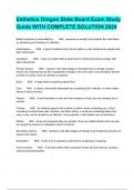 Esthetics Oregon State Board Exam Study Guide WITH COMPLETE SOLUTION 2024