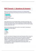 RHIT Domain 1: Questions & Answers: Latest Updated : A+ Score Solution