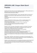 OREGON LAW&colon; Oregon State Board Practice Exam 2024&sol;2025 Questions With Verified Solutions&period;