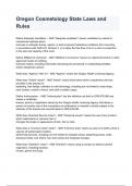Oregon Cosmetology State Laws and Rules Exam 2024&sol;2025 Questions With Verified Solutions&period;