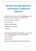 ACAMS Test with Questions and Answers Graded and Rated A+