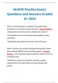 ACAMS Practice Exam| Questions and Answers Graded A+ 2024 