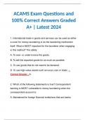 ACAMS Exam Questions and 100% Correct Answers Graded A+ | Latest 2024 