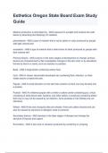Esthetics Oregon State Board Exam Study Guide Exam 2024&sol;2025 Questions With Verified Solutions&period;