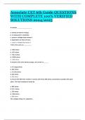 Associate CET 6th Guide QUESTIONS WITH COMPLETE 100&percnt; VERIFIED SOLUTIONS 2024&sol;2025