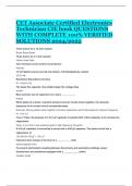 CET Associate Certified Electronics Technician CIE book QUESTIONS WITH COMPLETE 100&percnt; VERIFIED SOLUTIONS 2024&sol;2025