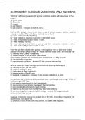 ASTRONOMY 102 EXAM QUESTIONS AND ANSWERS