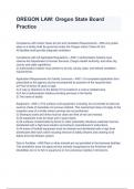 OREGON LAW&colon; Oregon State Board Practice Exam 2024&sol;2025 Questions With verified Solutions&period;